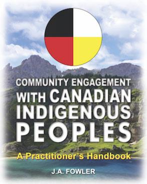 A book cover with the words " community engagement with canadian indigenous peoples ".